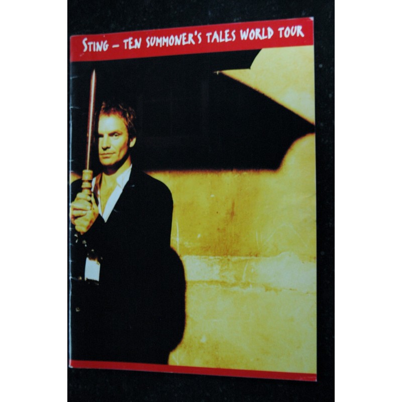 STING  * Ten Summoner's Tales World Tour  * 1993  *    Programme Officiel