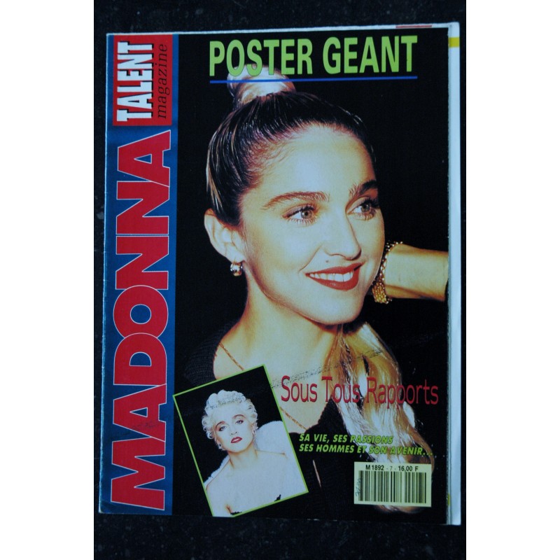 POSTER NEWS 1 TOUT SUR LA DIVINE MADONNA SUPER POSTER GEANT 1992