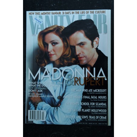VANITY FAIR Us 475 MARCH 2000 COVER MADONNA & RUPERT