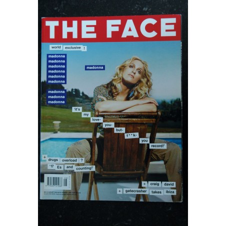 THE FACE 73 OCTOBER 1994 COVER MADONNA " I'M BEING PUNISHED, BUT I'M NOT SORRY " EXCLUSIVE INTERVIEW 12 PAGES