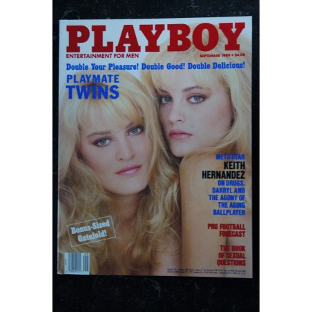 PLAYBOY US 1989 09 PLAYMATE TWINS KEITH HERNANDEZ PLAYBOY US 1989 09 PLAYMATE TWINS KEITH HERNANDEZ