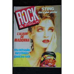 ROCK & FOLK 233 L'ALBUM DE MADONNA RITA MITSOUKO EURYTHMICS STING + POSTER 1986