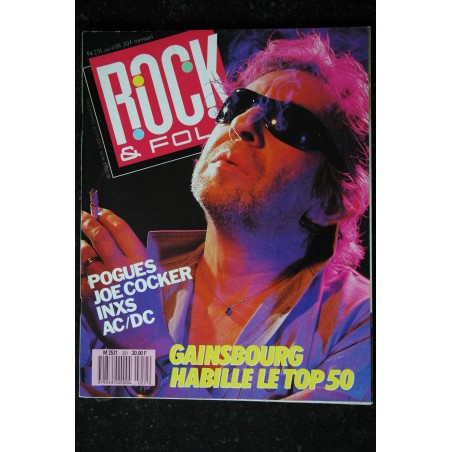 ROCK & FOLK 252 MAI 1988 COVER GEORGE MICHAEL HISTOIRE DE FAITH JOHNNY CLEGG BRUCE SPRINGSTEEN TALKING HEADS POSTER