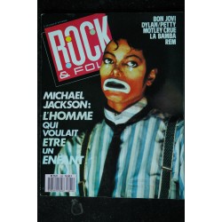 ROCK & FOLK 245 BON JOVI REM DYLAN PETTY MOTLEY CRUE MICHAEL JACKSON POSTER 1987