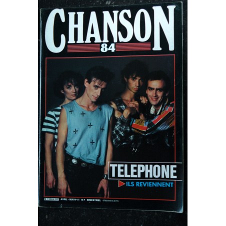 CHANSON 10 JUIN JUILLET 1984 COVER JEAN-JACQUES GOLDMAN BORIS VIAN JACQUES DUTRONC