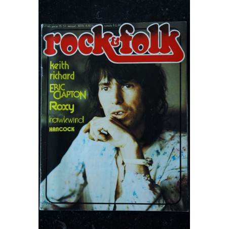 ROCK & FOLK 098 n° 98 MARS 1975 COVER MICK JAGGER L' ADIEU DES STONES ROLLING STONES