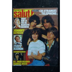 SALUT ! 224 AVRIL 1984 COVER DAVID BOWIE MINI JOURNAL BOY GEORGE VAN HALEN POSTERS DAVID BOWIE & RENAUD