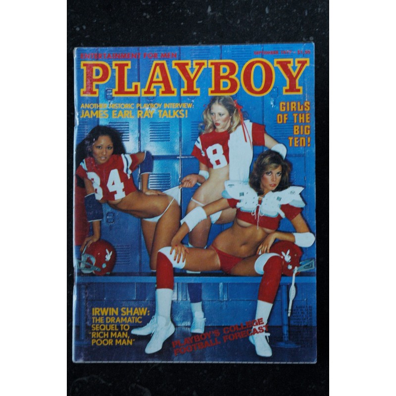 PLAYBOY 1977 SEPTEMBER IRWIN SHAW JAMES EARL RAY GIRLS NUDE OF BIG TEN DEBRA JO