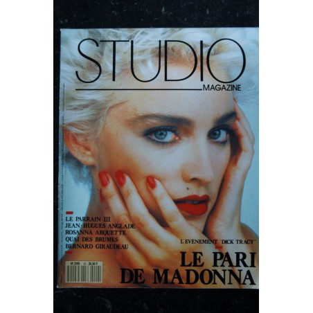 STUDIO MAGAZINE 40 COVER MADONNA 12 PAGES 1990 DICK TRACY ROSANNA ARQUETTE J.H. ANGLADE DICK TRACY