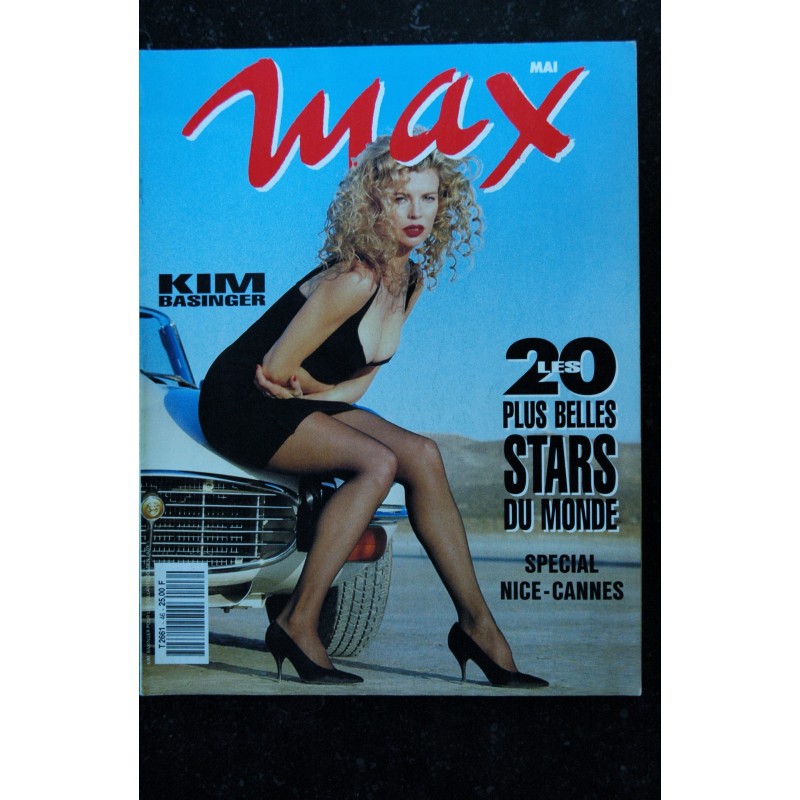 MAX 046 N° 46  COVER KIM BASINGER + POSTER BRENDA SCHADE LES 20 + BELLES STARS DU MONDE 1993