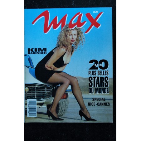 MAX 046 N° 46  COVER KIM BASINGER + POSTER BRENDA SCHADE LES 20 + BELLES STARS DU MONDE 1993