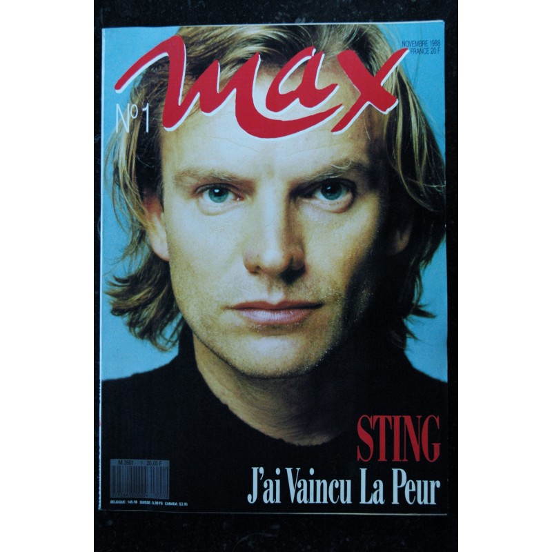 MAX 002 N° 2 1989 MARS COVER CHRISTOPHE LAMBERT + POSTER VERONIQUE GENEST GAULTIER KARYO YVES SIMON ERIC VU AN PHILIPPE DJIAN