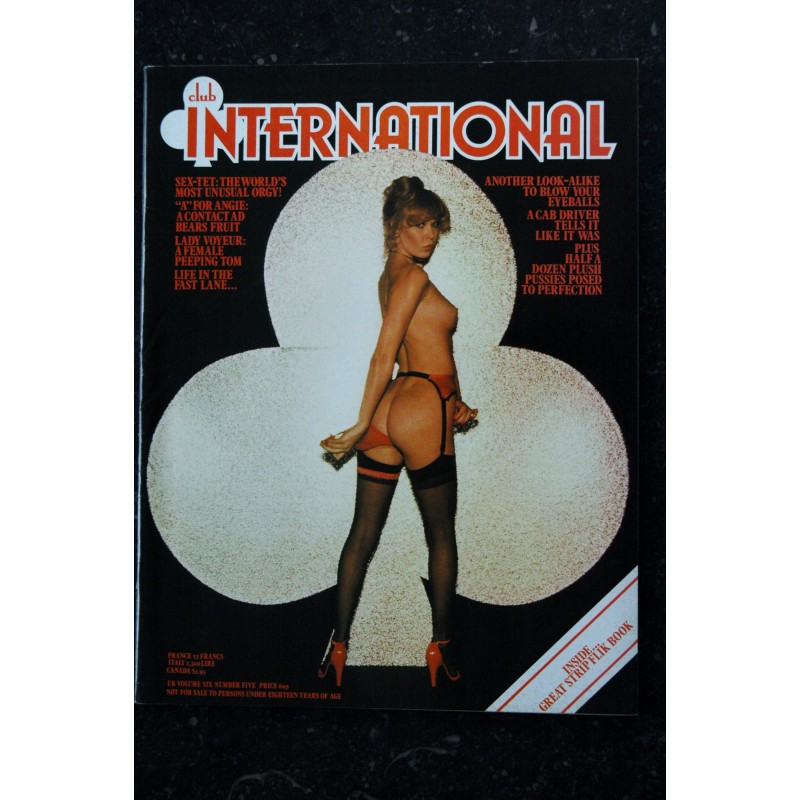 CLUB INTERNATIONAL UK Vol. 06 N° 04  photos : Stephan Jourdan Fanny DandelionEROTIC PHOTOGRAPHY