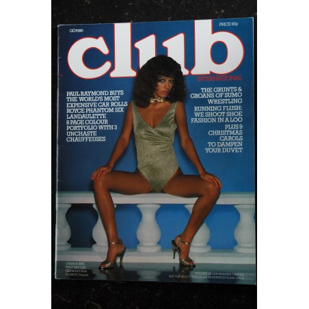 CLUB INTERNATIONAL UK Vol. 07 N° 11  photos : Adam Cole Rupert Daines Dandelion Fanny  EROTIC PHOTOGRAPHY