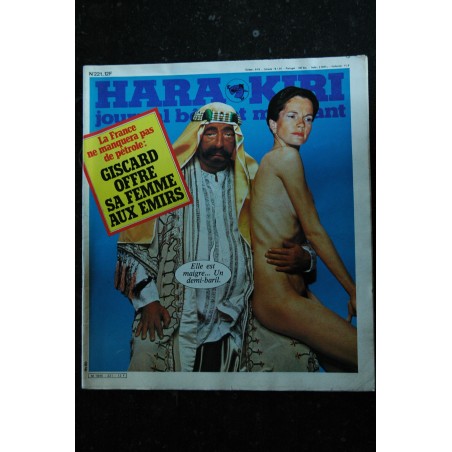 HARA KIRI 188 Mai 1977  JACQUES BLOT CHENZ GEBE CHORON HUMOUR HOT  COPI