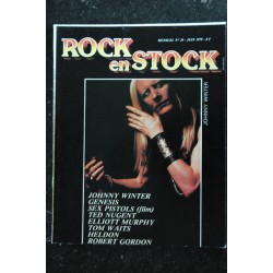 ROCK en STOCK  n°  25  JOHNNY WINTER  GENESIS  SEXPISTOLS TED NUGENT Elliot MURPHY Tom WAITS