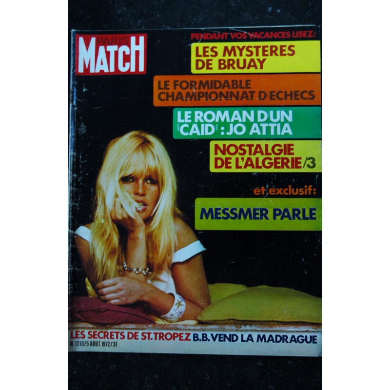 PARIS MATCH N° 1181   1971  Les plus belles photos de BRIGITTE BARDOT par son meilleur copain 8 pagescouleurs