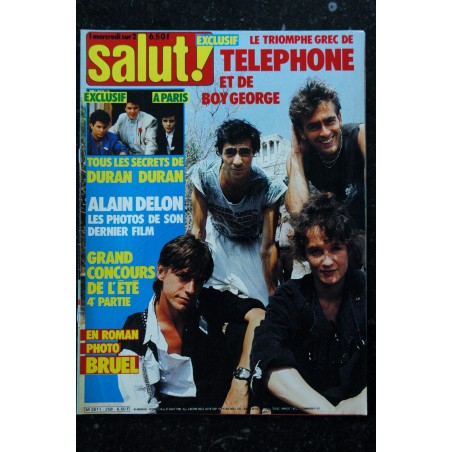 SALUT ! 259 AOUT 1985 COVER RENAUD 8 PAGES RITA MITSOUKO BRONSKI BEAT LIVE IS LIFE