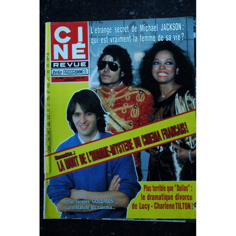 CINE REVUE    7.84  N° 7  MICHAEL JACKSON  cover + 5 pages Poster Mariel HEMINGWAY