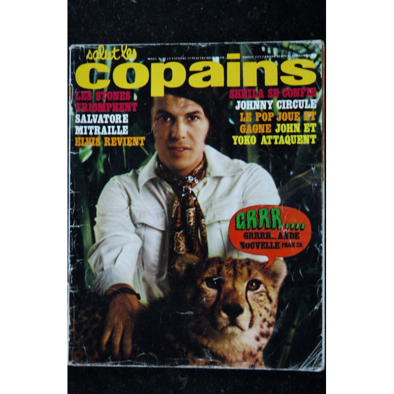 Salut les Copains N° 91  * 03 1970 * COMPLET *  ELVIS PRESLEY STONES ADAMO SHEILA JOHNNY JOHN & YOKO