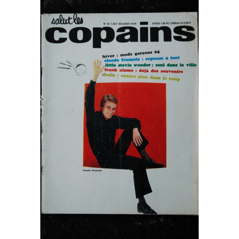 Salut les Copains N° 16   * 11 1963 * COMPLET *  CLAUDE FRANCOIS STEVIE WONDER ADAMO SHEILA