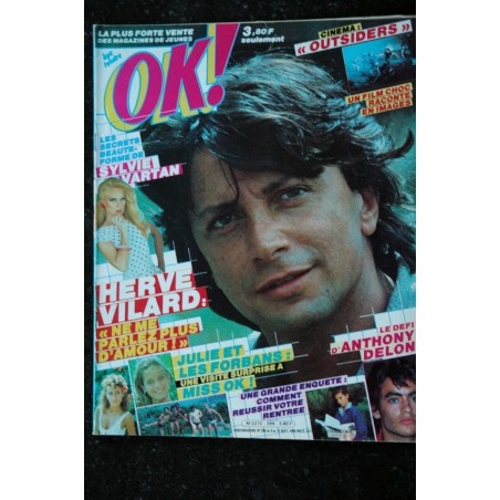OK ! âge tendre 399  HERVE VILARD  SYLVIE VARTAN JULIE LES FORBANS ANTHONY DELON