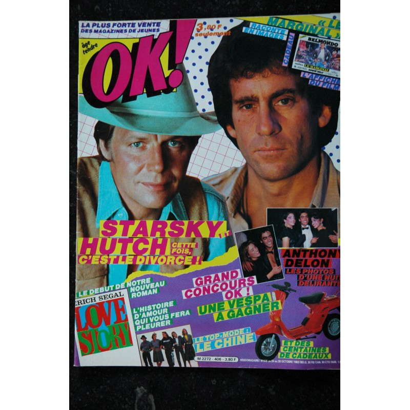OK ! âge tendre 407  BELMONDO  FRANCIS CABREL DYNASTIE