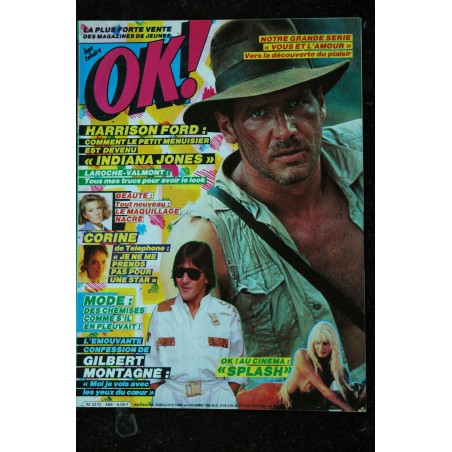 OK ! âge tendre 459  HARRISON FORD INDIANA JONES GILBERT MONTAGNE CORINE de TELEPHONE