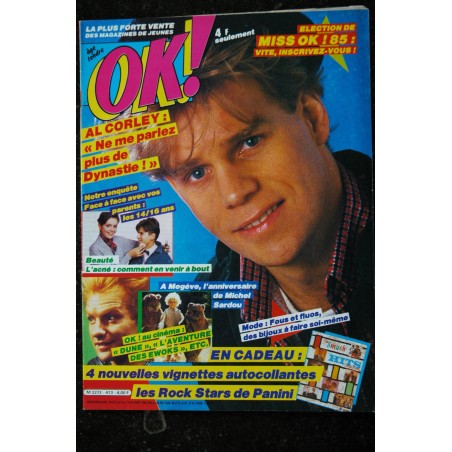 OK ! âge tendre 472  MICHAEL JACKSON  SOPHIE MARCEAU  CYNDI LAUPER