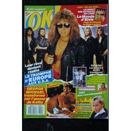 OK ! âge tendre 603 3 AOUT 1987 COVER SAMANTHA FOX + INTERVIEW PHILIPPE LAVIL & JOCELYNE BEROARD