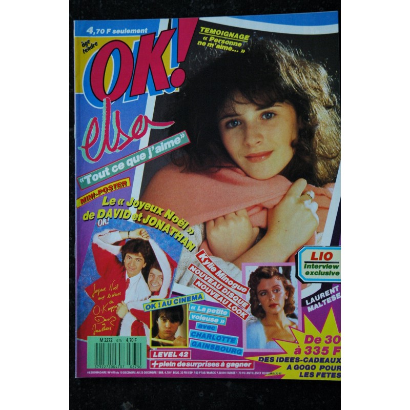 OK ! âge tendre 602  EUROPE  GEORGE MICHAEL  ELVIS PRESLEY GERARD BLANCHARD