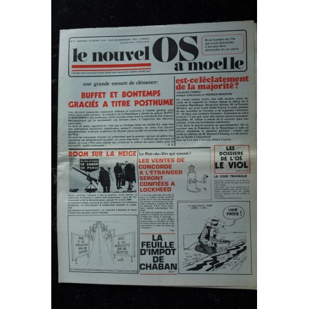 le nouvel OS à moelle  n°   2  *  11 février 1976  *
