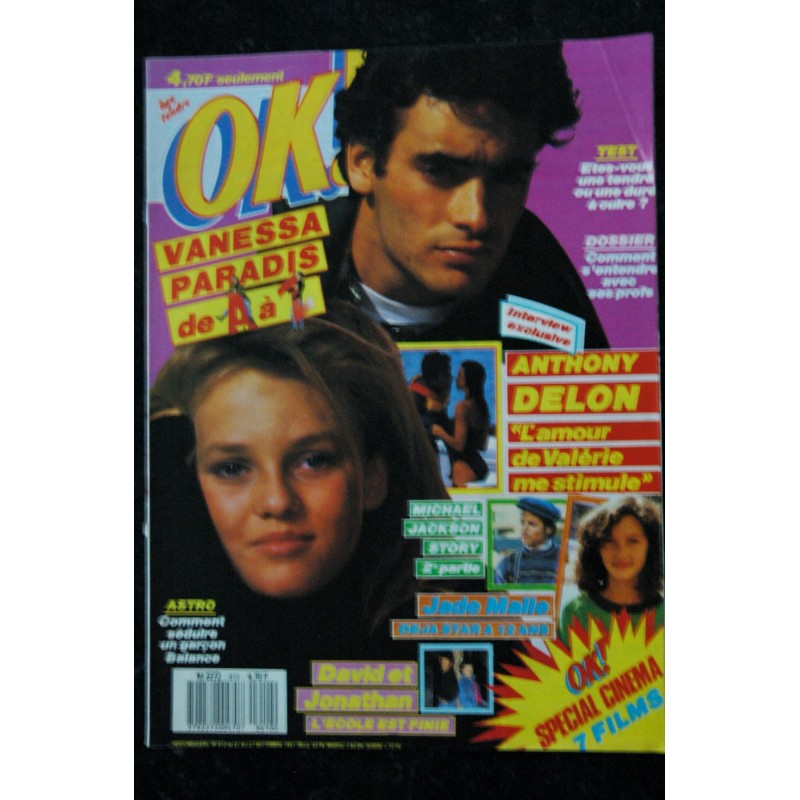 OK ! âge tendre 603 3 AOUT 1987 COVER SAMANTHA FOX + INTERVIEW PHILIPPE LAVIL & JOCELYNE BEROARD