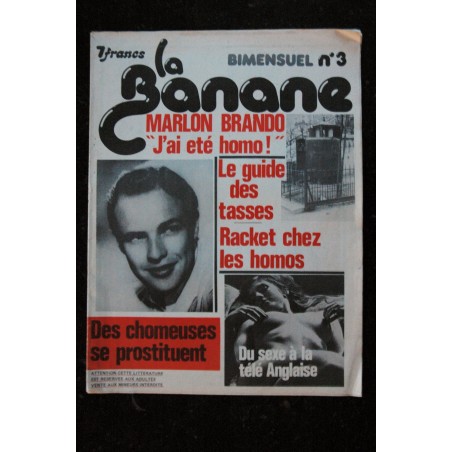la Banane bimensuel n° 2  *  1975  *  TRES RARE *  Journal porno satirique  24 pages