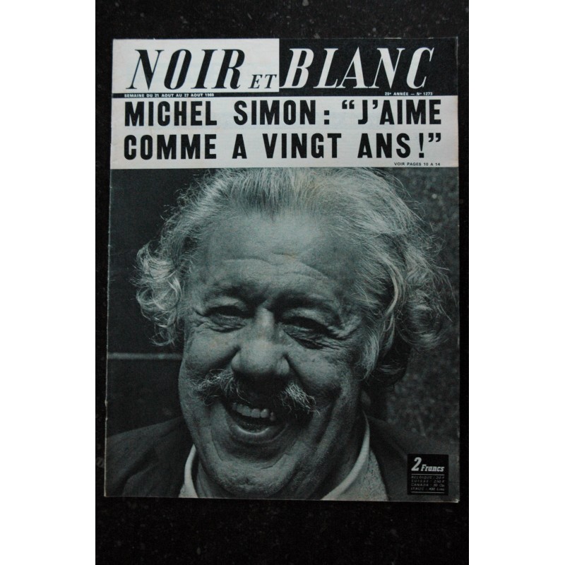 NOIR ET BLANC 1255  17 avril 1969   COVER DENISE FABRE + 4 pages