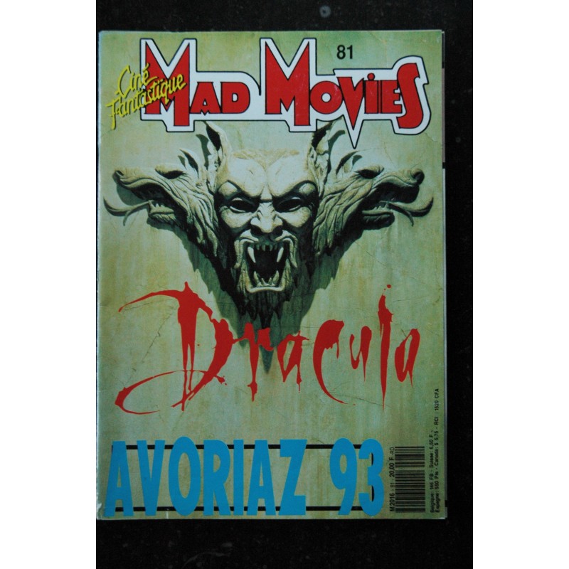 Ciné Fantastique MAD MOVIES  n° 77  * 1992 *  BATMAN  Indiana Jones VAN DAMME  ALIEN 3