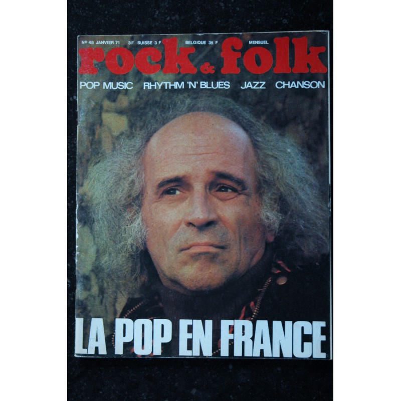 ROCK & FOLK 047 n° 47 DECEMBRE 1970 COUVERTURE JIMMY PAGE David ALLEN ZAPPA DYLAN SUN RA LED ZEPPELIN