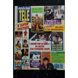 spécial TELE n°   18   * 1991 *   Incomplet   6 Posters sur 8  DEPP STAMOS SCHRODER LOPEZ "V" TYSON