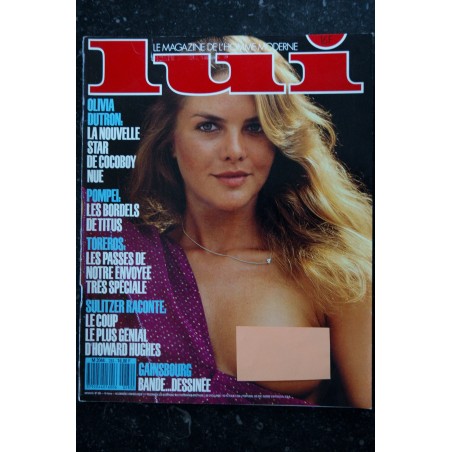LUI 283 AOUT 1987 OLIVIA DUTRON ENTIEREMENT NUE STAR DE COCOBOY SERGE GAINSBOURG MOREAU