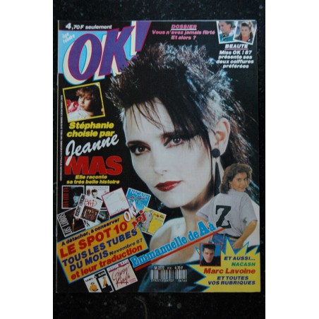 OK ! âge tendre 610 1987 SEPTEMBRE COVER VANESSA PARADIS ANTHONY DELON MICHAEL JACKSON STORY 2ème PARTIE JADE MALLE