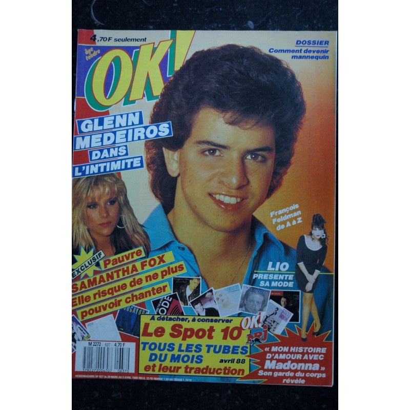 OK ! âge tendre 630  PATRICK BRUEL  MADONNA