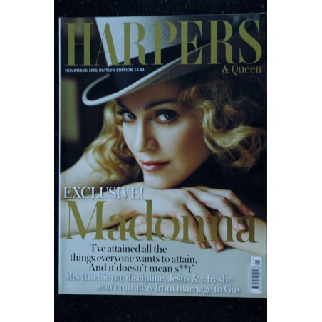 HARPERS & QUEEN NOVEMBER 2005 EXCLUSIVE MADONNA
