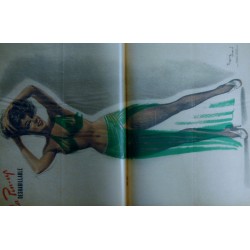 PARIS HOLLYWOOD 72 PIN-UP ROGER BRARD + CALQUE GERALDINE BROOKS BACCHANALES NUS