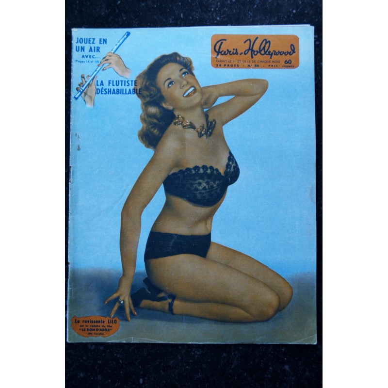 PARIS HOLLYWOOD 86 PIN-UP BRARD + CALQUE La ravissante LILO La FLUTISTE