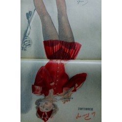 PARIS HOLLYWOOD 86 PIN-UP BRARD + CALQUE La ravissante LILO La FLUTISTE