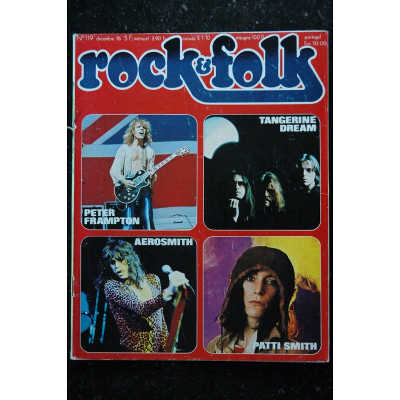 ROCK & FOLK 119 DECEMBRE 1976 Peter FRAMPTON TANGERINE DREAMS AEROSMITH Patti SMITH LAVILLIERS BEE GEES