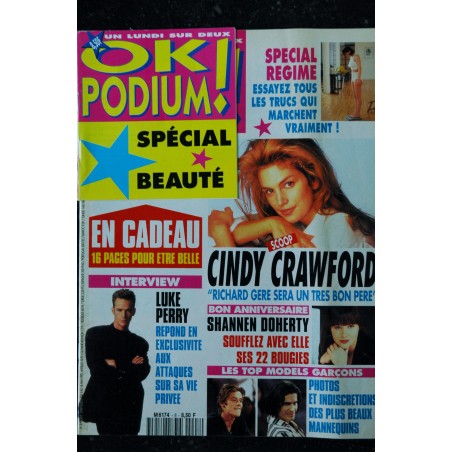 OK PODIUM ! 3 1993 BEVERLY HILLS 90210 LUKE PERRY SHANNEN DOHERTY + POSTER MICHAEL JACKSON MARC LAVOINE