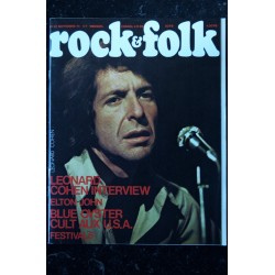 ROCK & FOLK 092  n° 92 SEPTEMBRE 1974 COVER LEONARD COHEN FREDDIE KING Jean Luc PONTY Mama CASS Elton John