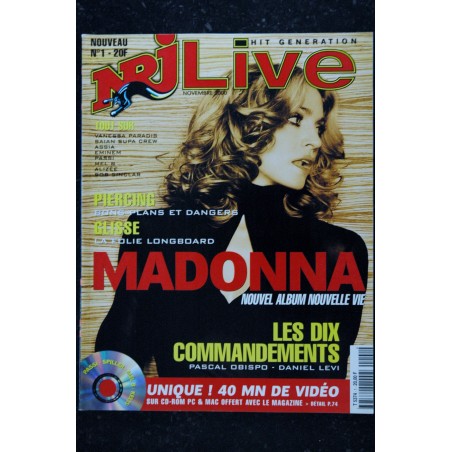 NRJ LIVE 1 PASSI VANESSA PARADIS EMINEM ALIZEE BOB SINCLAR MADONNA 8 PAGES 2000