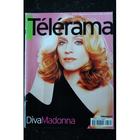 TELERAMA 2646 2000 OCTOBRE COVER MADONNA DIVA MADONNA